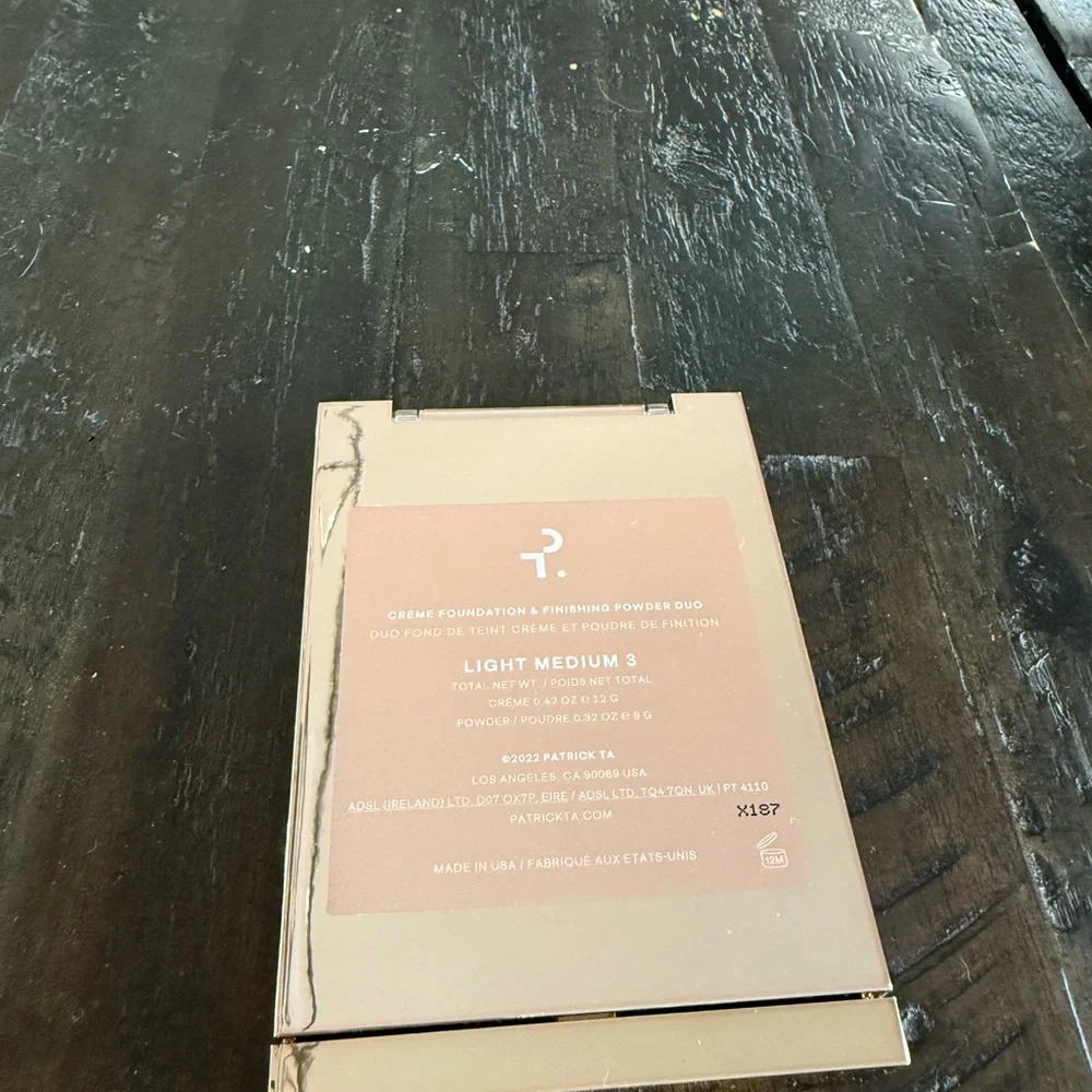 Patrick Ta cream foundation& finishing powder duo- Light Medium 3